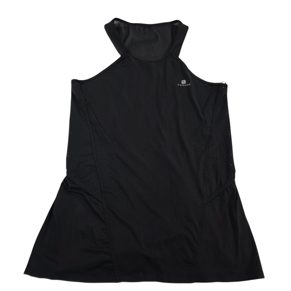 Domyos Tank Womens Black M Solid Racerback Breathable Free Energy Sports